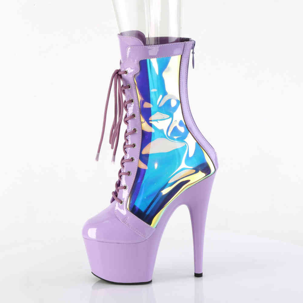 Pleaser - ADORE1047 Plateau Laarzen, Paaldans schoenen - Lila
